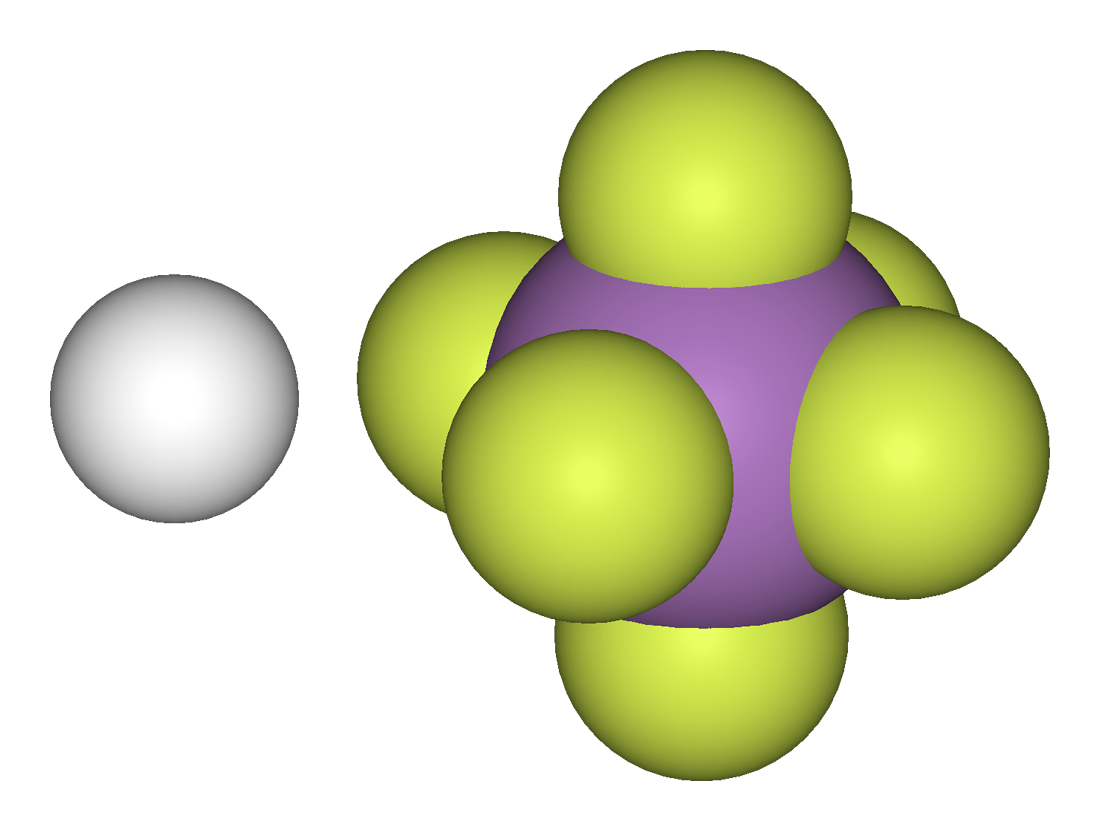 cấu trúc phân tử của acid fluoroantimonic